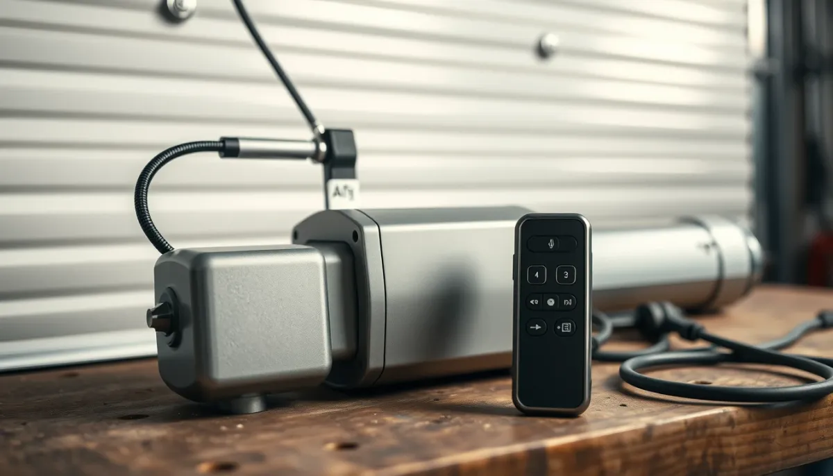 Motorisation et télécommande d'une porte de garage sectionnelle