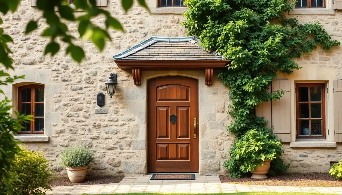 Porte d'entrée bois : le bon choix pour une maison ancienne ?