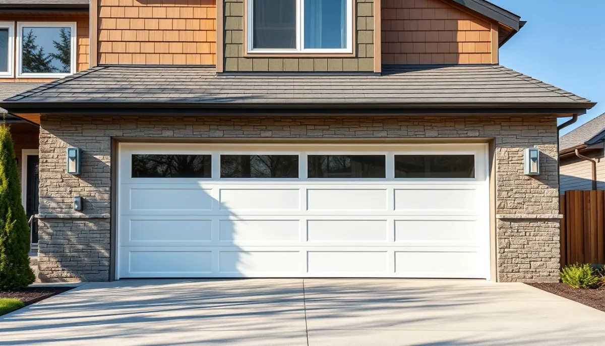 Porte de garage sectionnelle moderne, alternative à la porte basculante