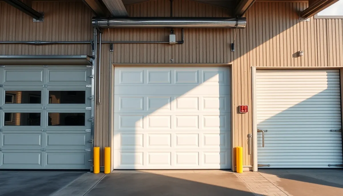 Comparatif visuel entre porte basculante, sectionnelle et enroulable