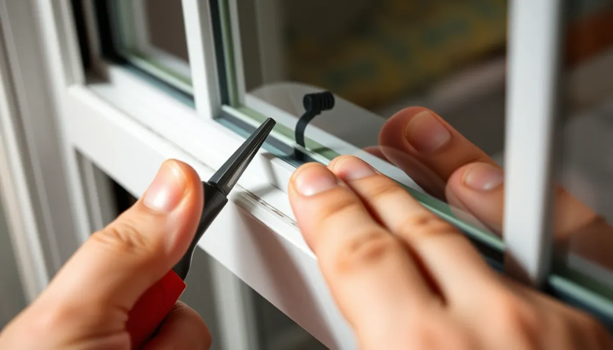 Remplacement des joints de fenêtre PVC par soi-même avec un outil