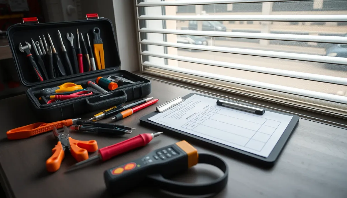 Outils et checklist d'un installateur de volets roulants pour le réglage des fins de course