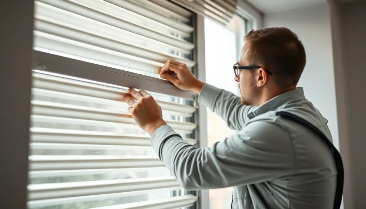 Installation d'un nouveau tablier de volet roulant par un professionnel